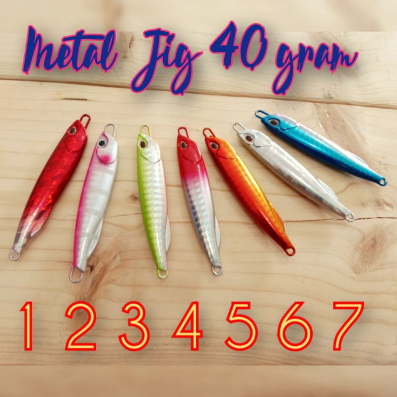 Metal Jig 40 gram 7 Pilihan Warna