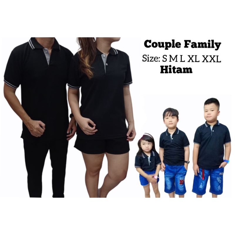 polo polos seragam keluarga Couple family - baju set keluarga - poloshirt couple