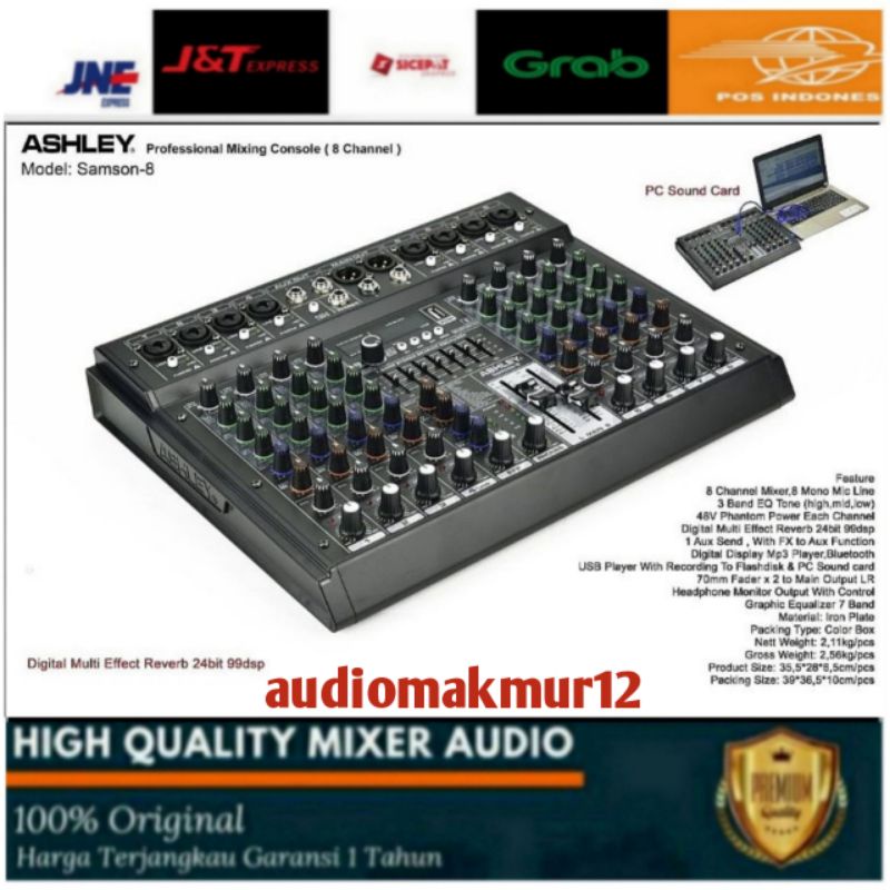 mexer audio Ashley Samson 8 samson8 8channel original