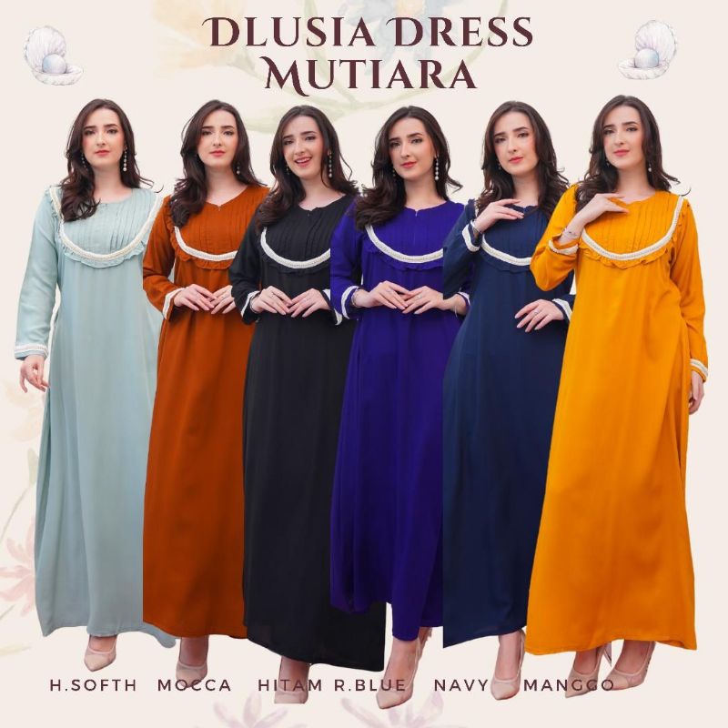 Daster Arab Dlusia MUTIARA Long Dress Rayon Super