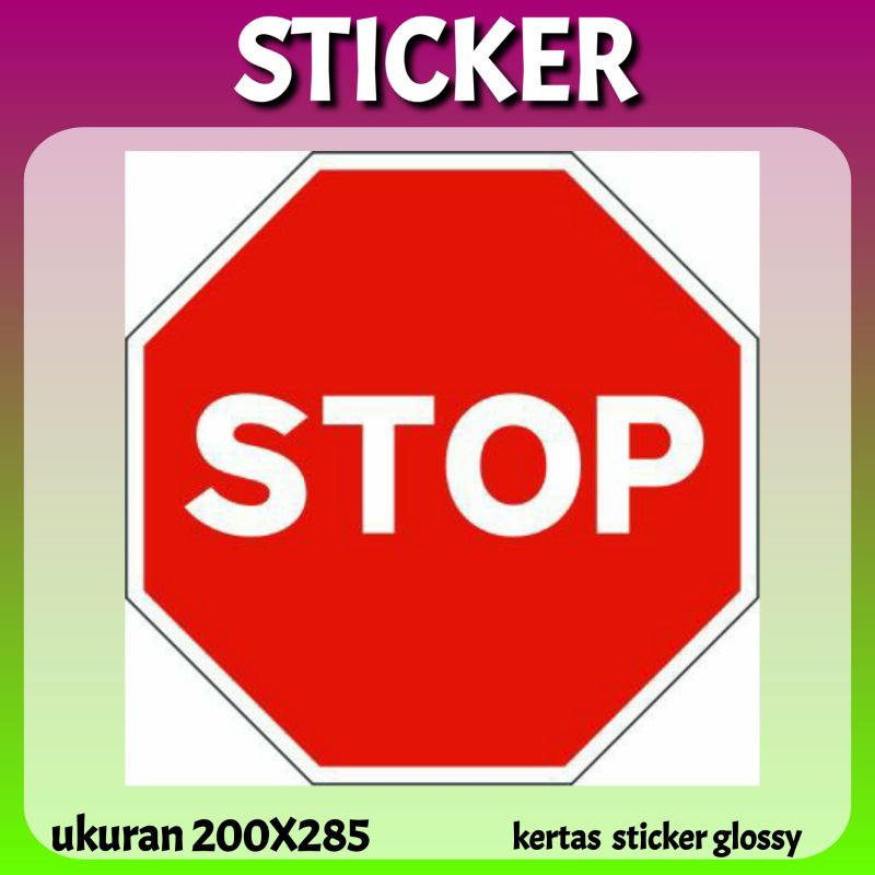 

STICKER STOP UKURAN A4 JS977