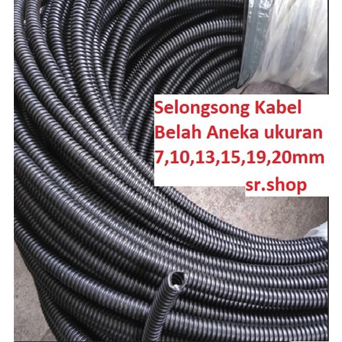 Selongsong pelindung kabel 7mm belah fleksibel Spiral untuk mobil motor uk Diameter 7mm harga per meter tahan panas