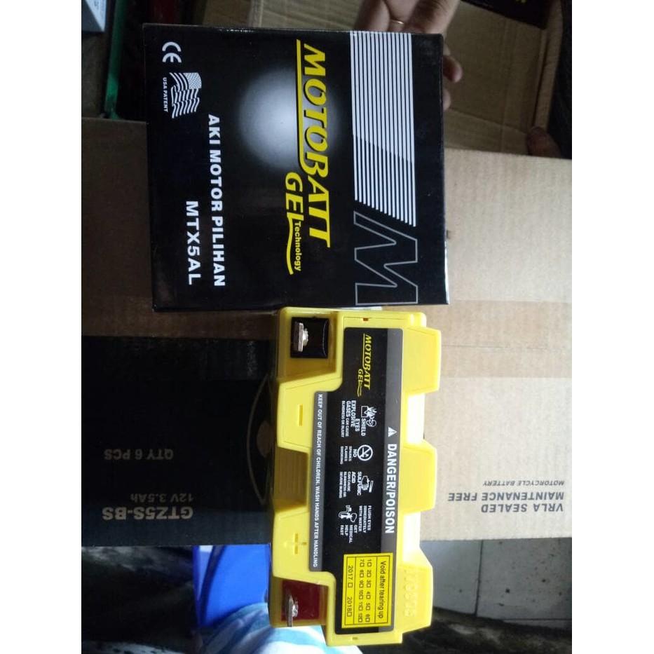 Aki Motor Motobatt MTX5AL ZY A-70 original