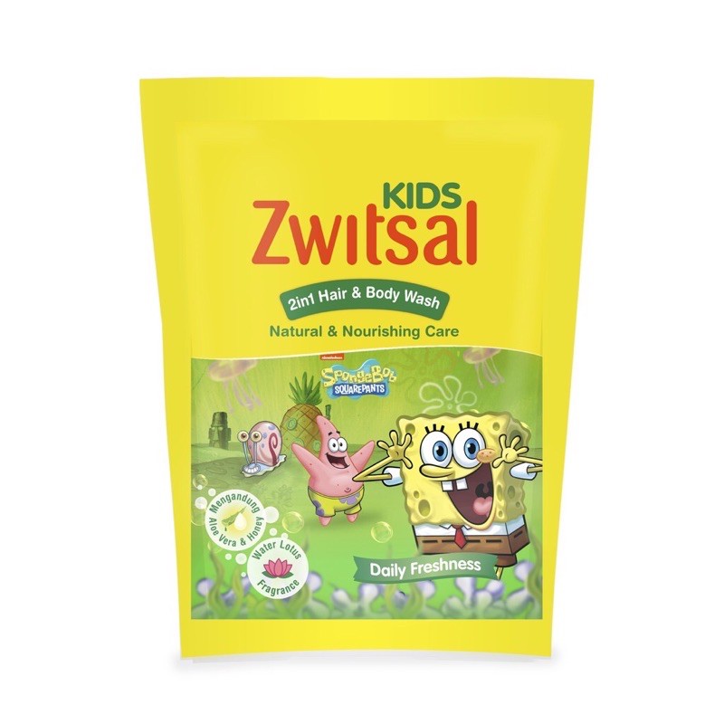 Zwitsal Kids 2 in 1 Hair and Body Wash 250ml Refill - Zwitsal Sabun Shampo Anak Kemasan Isi Ulang