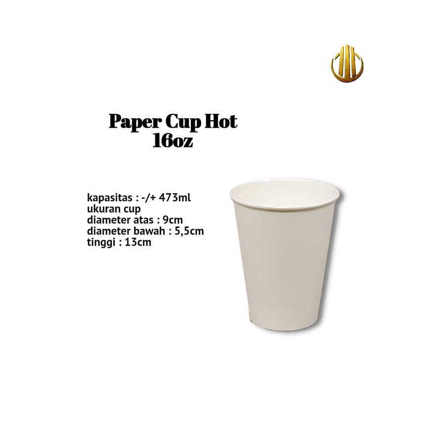 Gelas kertas/paper cup kopi 16oz