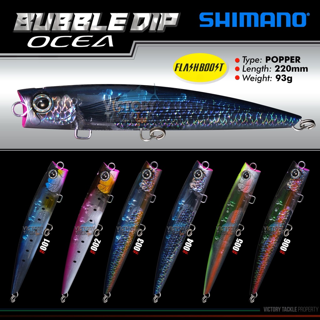 Umpan Pancing SHIMANO OCEA BUBBLE DIP FLASHBOOST 220 MM 93 GRAM XU-P22TE STICKBAIT | SWIMBAIT