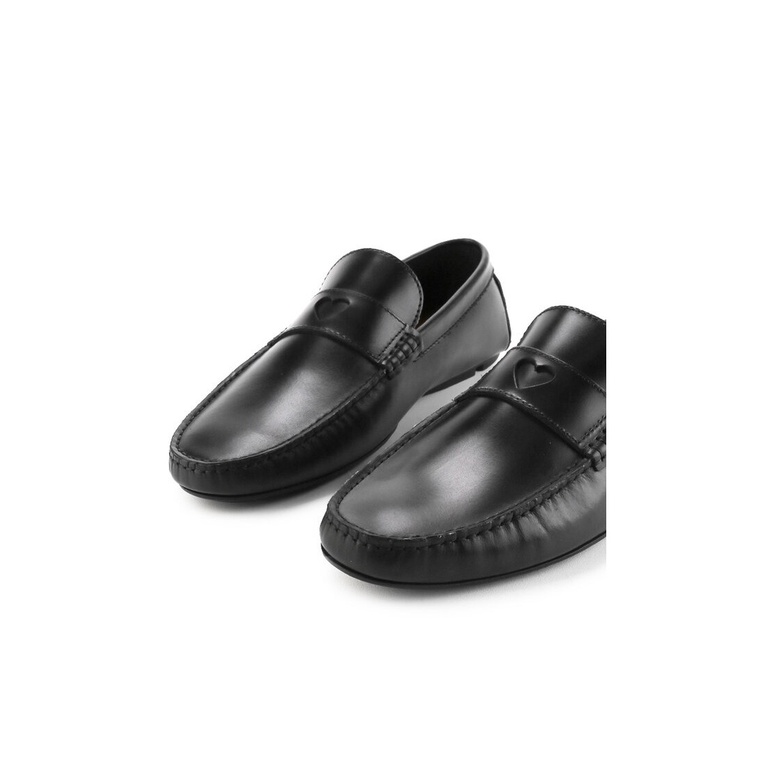 SEPATU PANSUS KULIT OBERMAIN PRIA ORIGINAL LOAFER CASUAL HITAM OM03