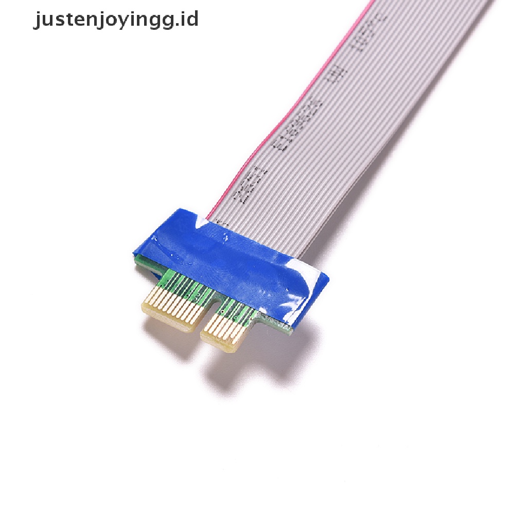 // justenjoyingg.id // PCI-E Express 1X Slot Riser Card Adapter Extender Extension Ribbon Flex Cable ~