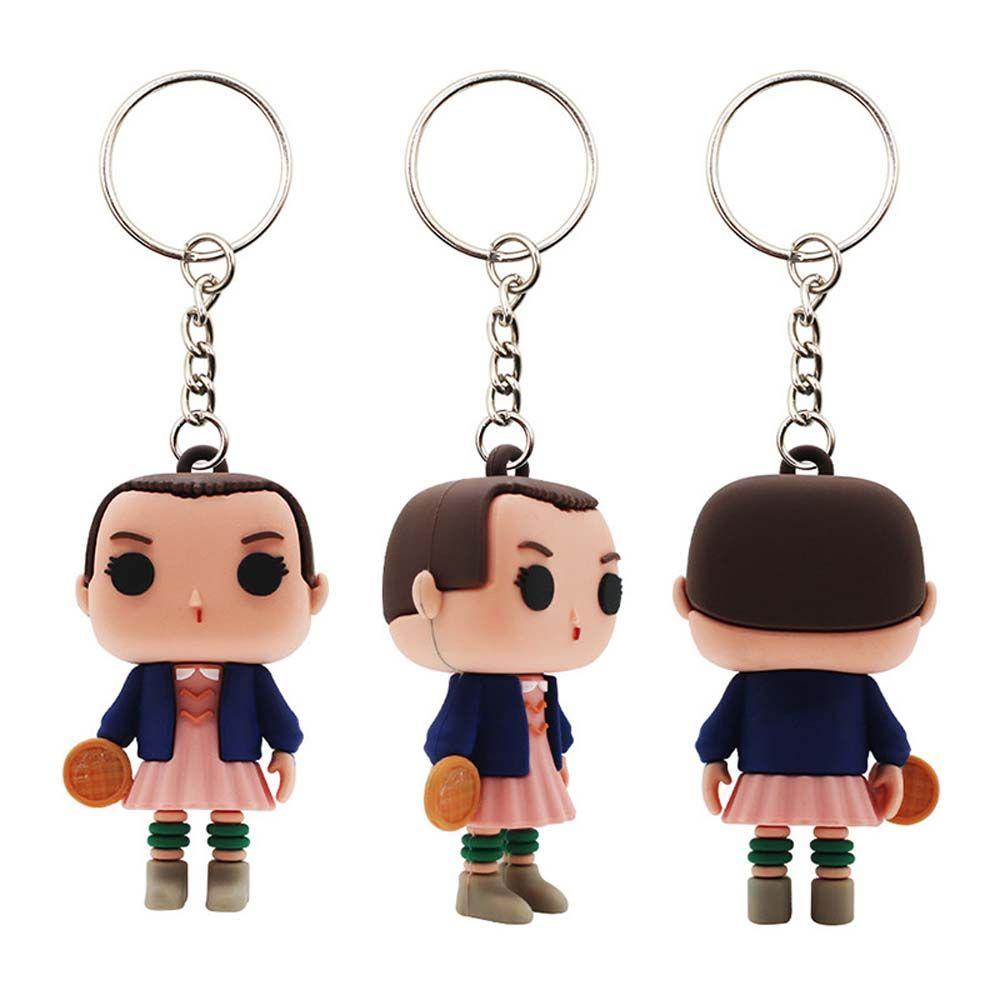 Needway   Stranger Things Hadiah Natal Koleksi Animasi Peripheral Sebelas Dengan Eggos Action Figure Liontin Barang Gantungan Kunci