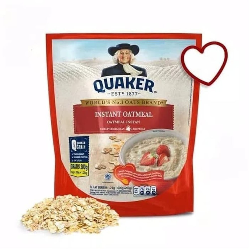 

Quaker Instant Oatmeal 1000gr+200gr POUCH barcode 8997020180350