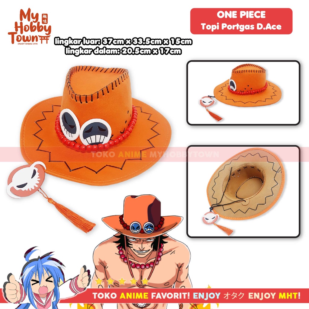 Topi Anime One Piece Portgas D. Ace Cosplay Hat