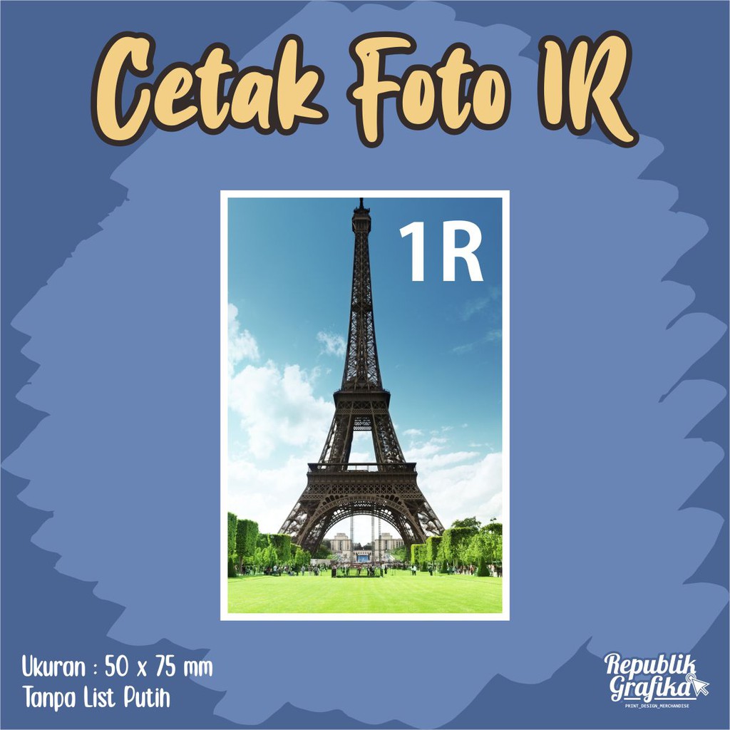 CETAK FOTO 1R - 50 x 7,5 CM - PREMIUM GLOSSY (TANPA LIST PUTIH)