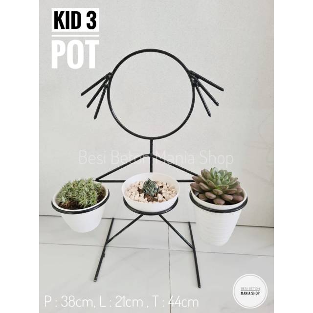 STANDING POT / STANDING POT BESI / RAK KAKTUS / RAK POT BESI / POT BESI / HIASAN DINDING BESI