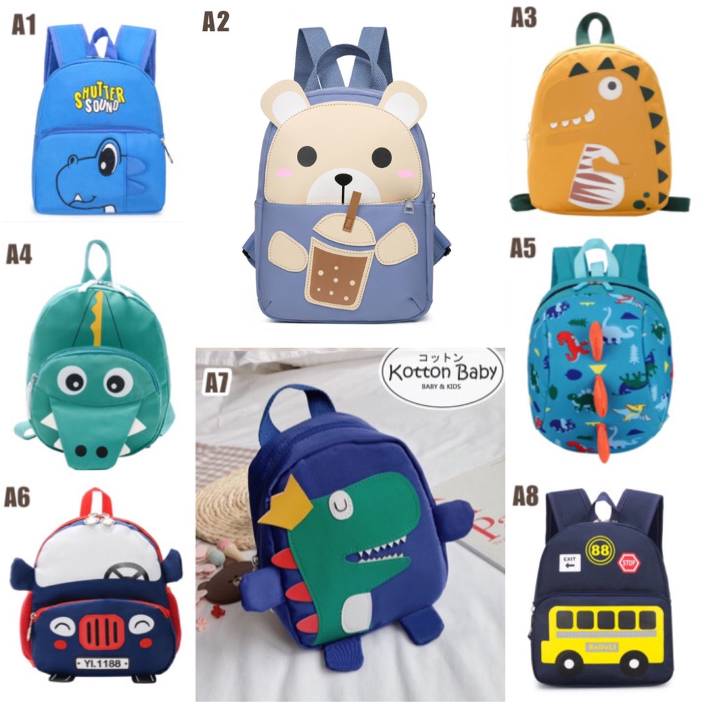 TAS RANSEL ANAK IMPOR BAG | TAS SEKOLAH LUCU KARAKTER BACKPACK UNISEX  CATALOG vol.A