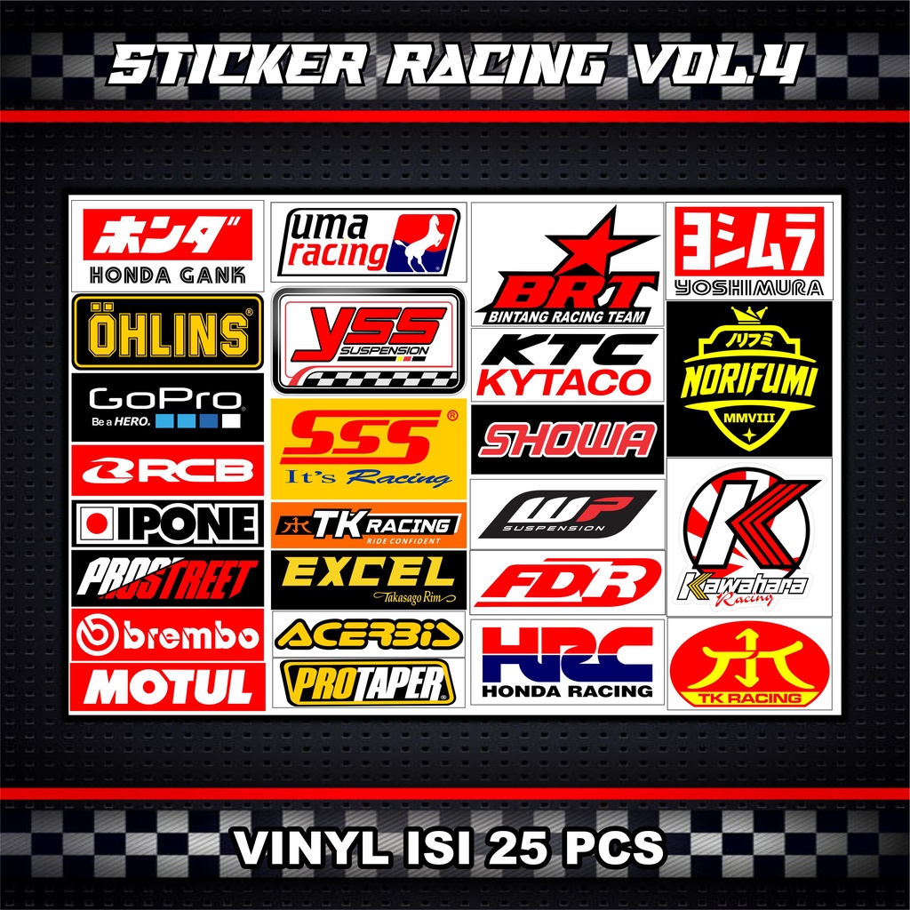 Sticker Pack Racing Stiker Motor harga perlembar