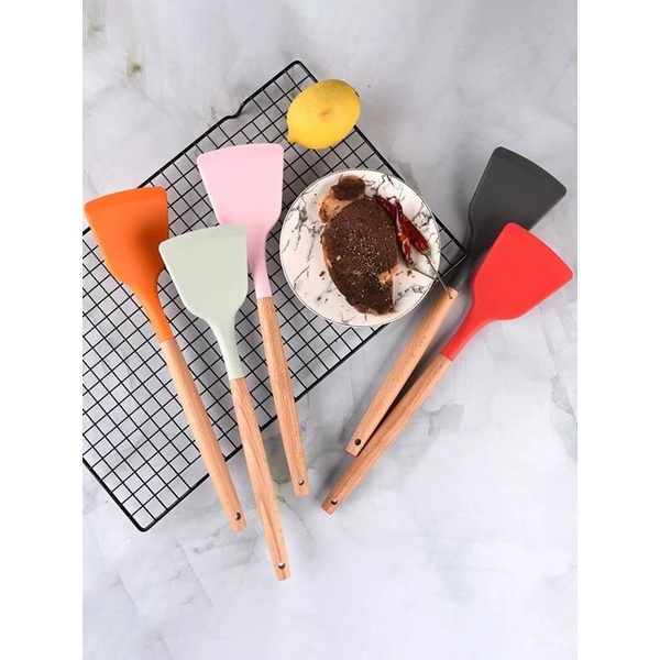 Spatula Silicone Utensil Turner Tahan Panas / Spatula Silicon / Utensile Turner Sutil Silikon