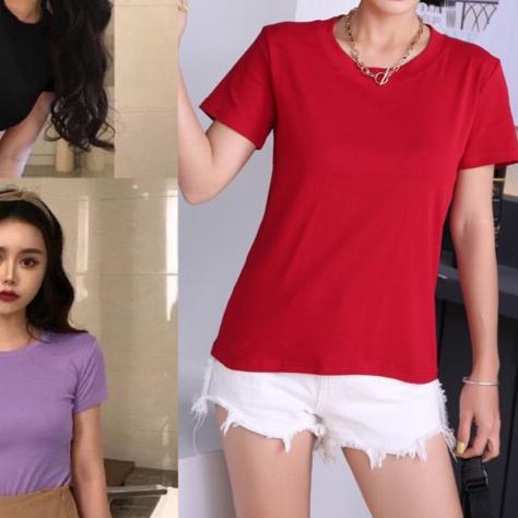 ◊ grosir kaos o neck stretch 100% import tanah abang real pic ♖