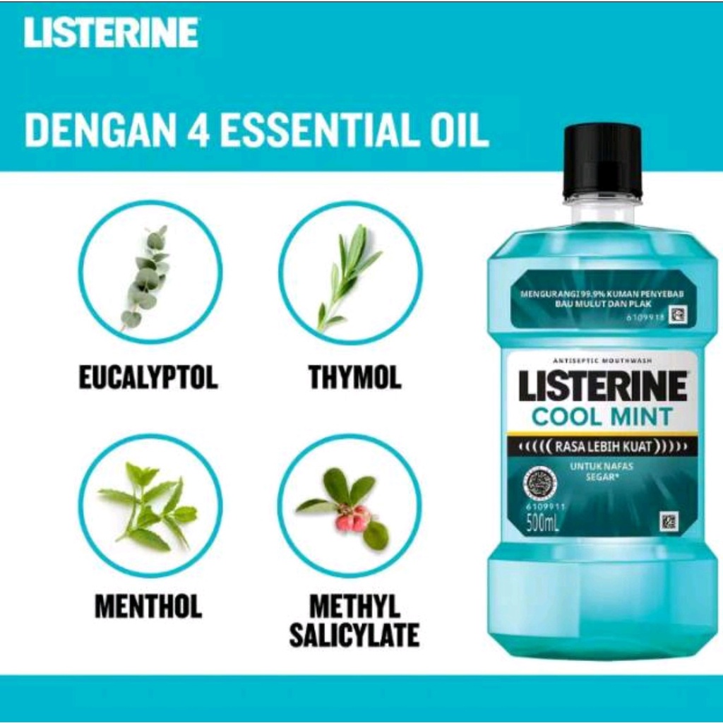 MURAHHHH..LISTERINE  Cool Mint ( isi 2pc ) 2x500ml