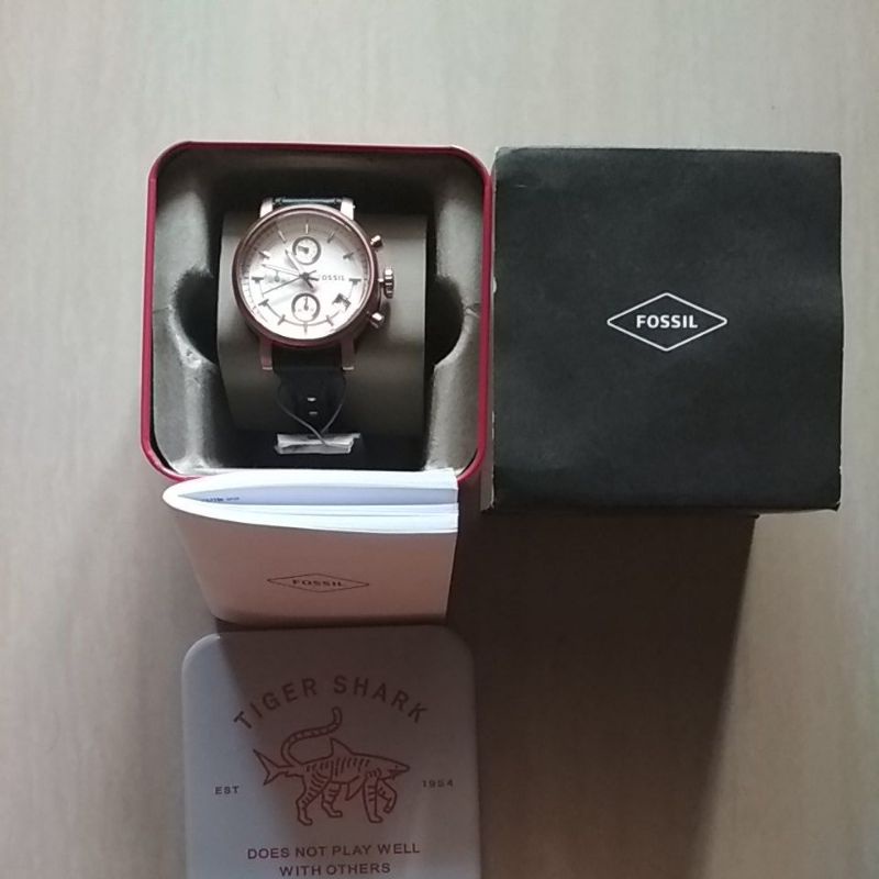 Jam PL Fossil Boyfriend Navy List Gold Original 100%