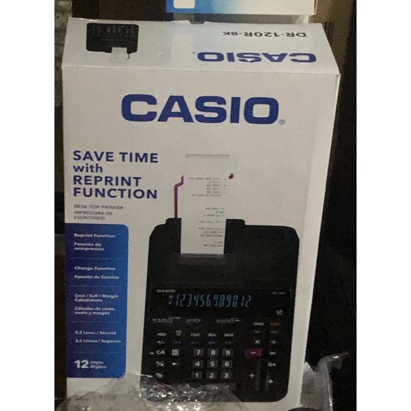 PRINT CALKULATOR STRUK CASIO DR 120R / PRINTING CALCULATOR DR 120 R