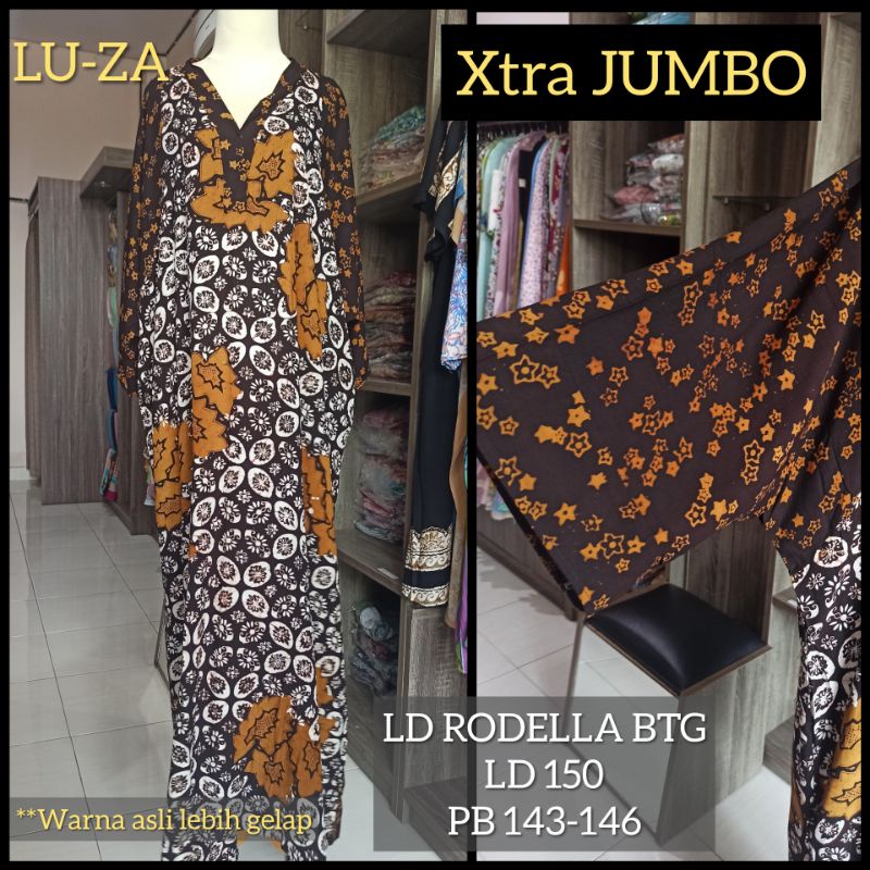Daster jumbo LUZA Longdress RODELLA bisa BUSUI big size / bukaan depan