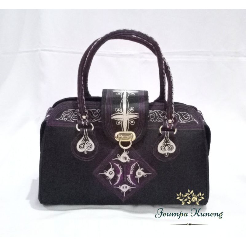 Tas Luna Motif Aceh (Ungu Putih)