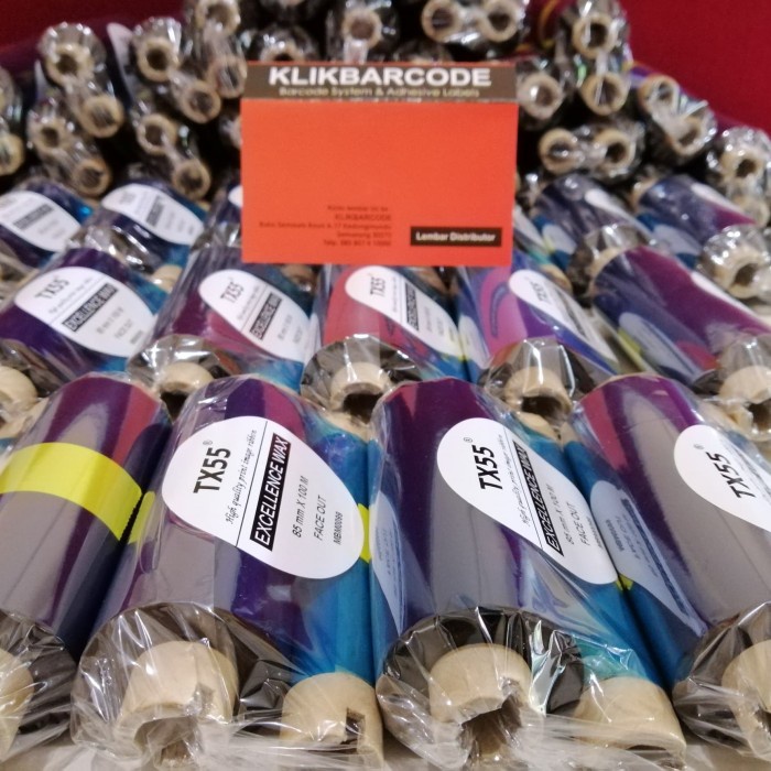 

CARBON RIBBON BARCODE UKURAN 85 X 100 METER ( PREMIUM / EXC WAX ) - TX 55