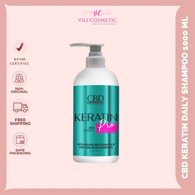 Jual CBD Professional Keratin Pro Daily Shampoo 1000ML | Shopee Indonesia