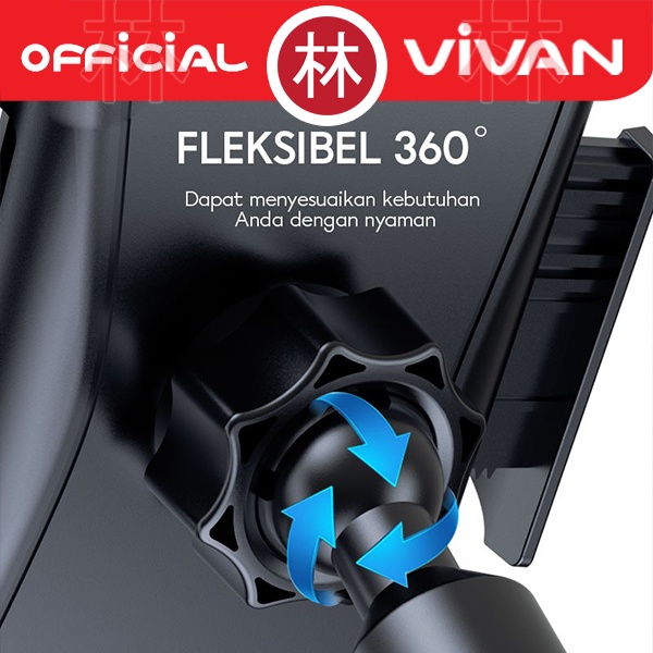 VIVAN Car Holder CHS11 Rotasi 360° Smart Lock Untuk 4.0-6.5 Inch