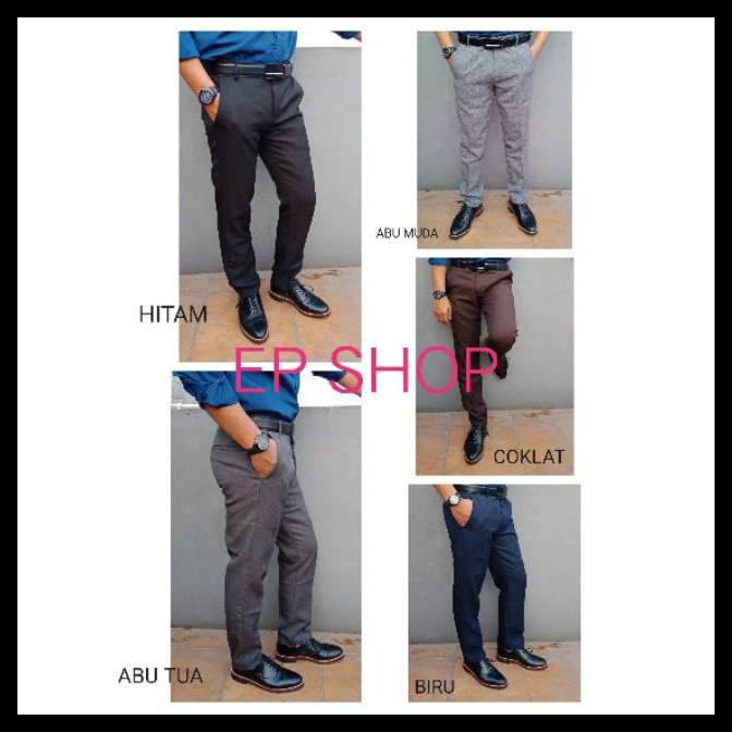 Celana Kerja Pria Slimfit Slim Fit Celana Formal Slimfit Slim Fit Hitam Navy Abu Coklat