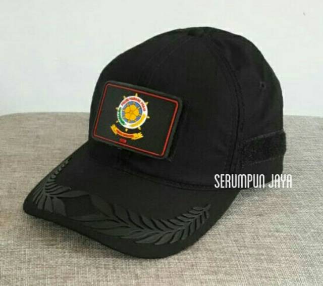 TOPI SATPOL PP PAMEN VELCRO HITAM