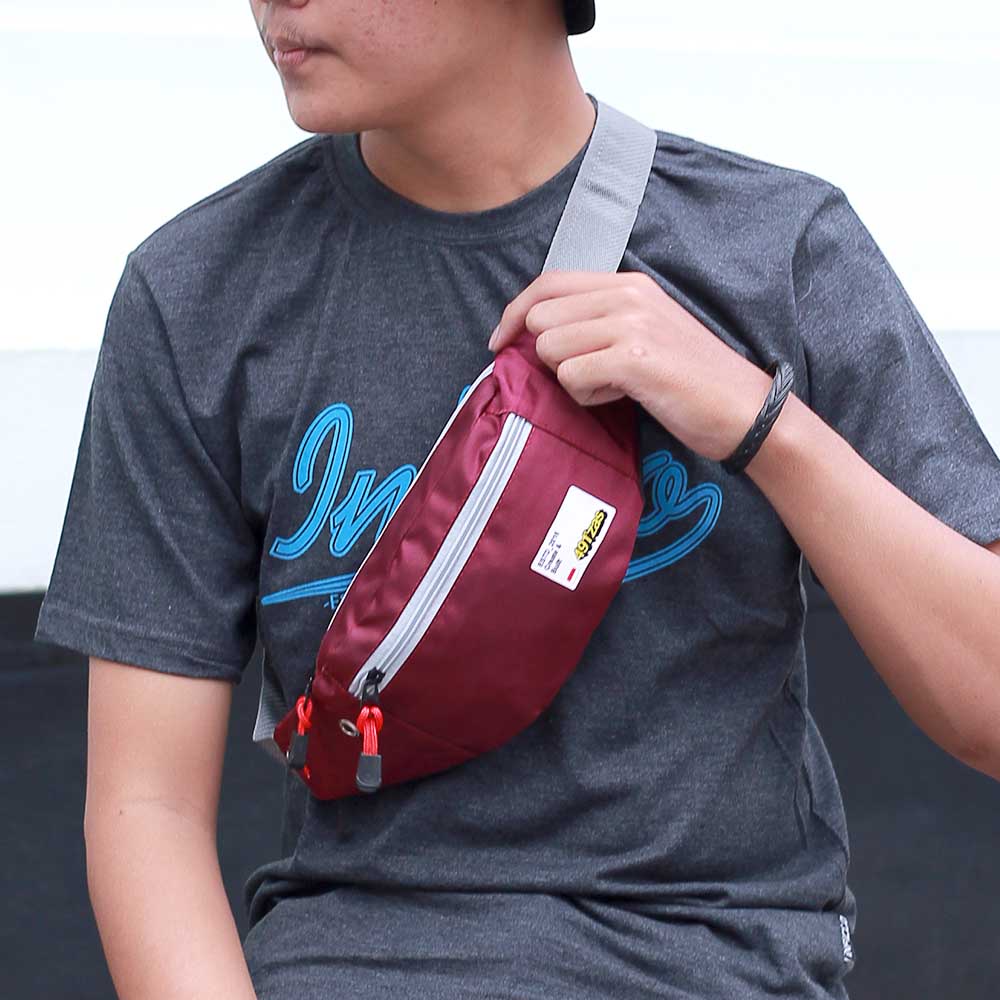 Waist bag Pria Keren Tas Slempang Kecil Selempang Laki laki Sling bag Bahu Cowok Distro Bandung M991