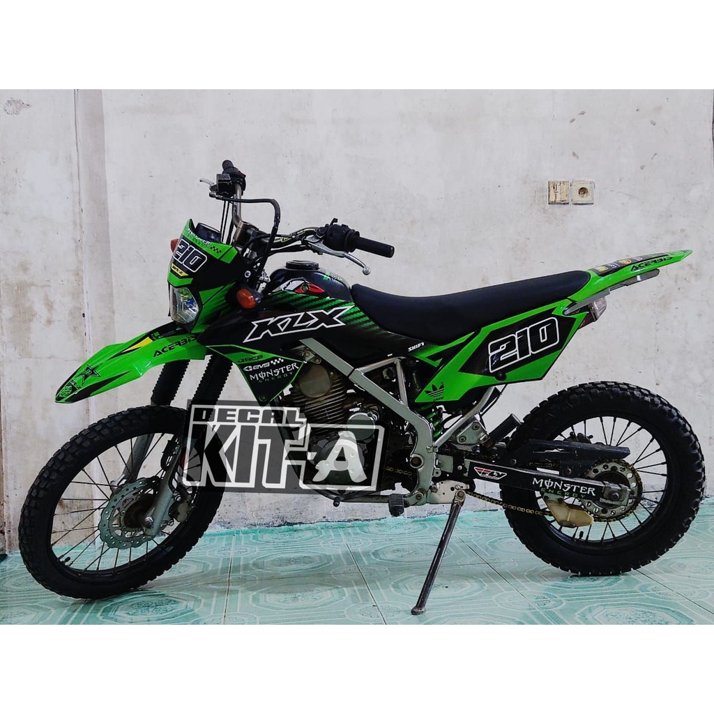 Decal Klx 150 Bf Monster Energy Hijau Hitam