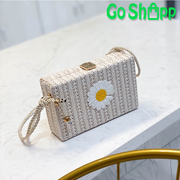 Tas Selempang Wanita Fashion Korea - Tas Wanita Motif Anyaman Bunga - Tas Import Fashion Wanita Terbaru - Tas Slempang Murah Import [SL78]