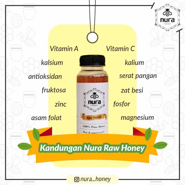 

p4yu BEST SELLER ! Raw Honey 450ml / Madu Asli Mentah / nurahoney / Nura Honey