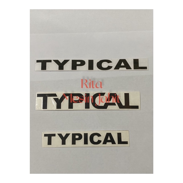 

stiker typical cutting