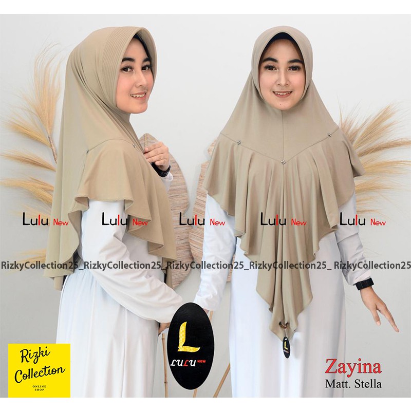 TERBARU HIJAB JUMBO LULU ZAYINA/ HIJAB LULU ORIGINAL/ KHIMAR JUMBO/ KHIMAR JUMBO MURAH