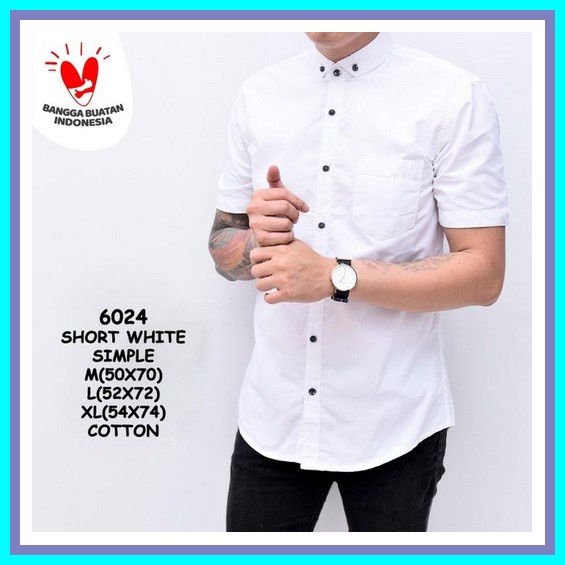P74H6 Baju Kemeja Formal Pria Lengan Panjang Atasan Kerja Polo 4116In Alisan Putih Slimfit Panjan Ba
