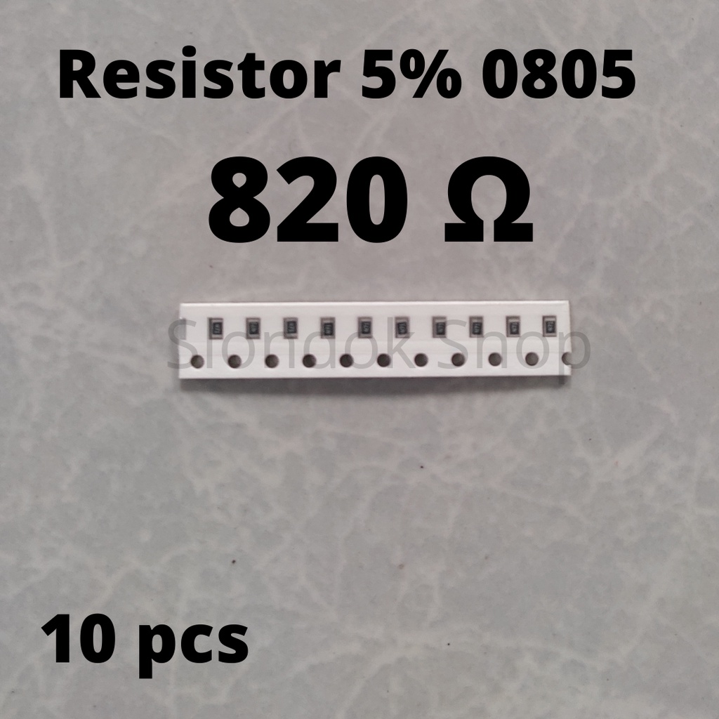 Resistor SMD 0805 820R / 820 ohm 5% @10pcs
