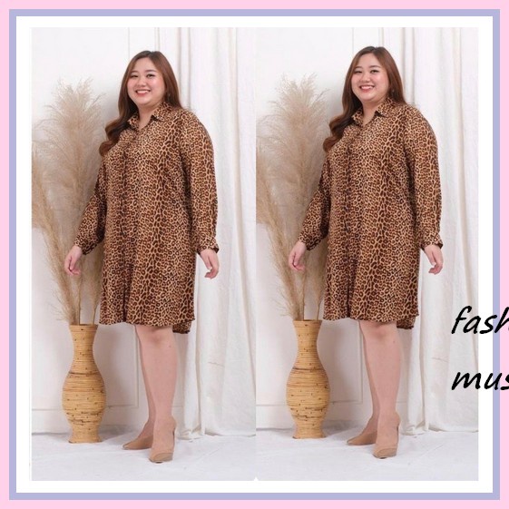 Nadira Tunik Atasan/Top Jumbo Katun Kotak Size Besar Fwg - Kemeja Super Jumbo / Kemeja Jumbo Wanita 