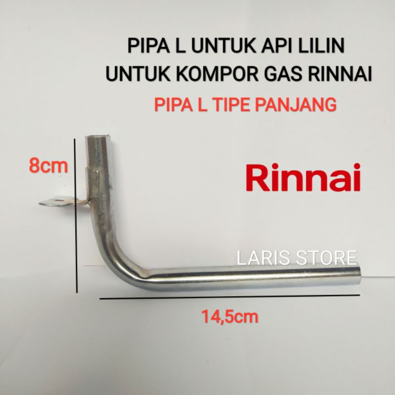 Pipa L Cerobong Untuk Burner Api Lilin Kompor Gas Rinnai Tipe Baru Leher Panjang