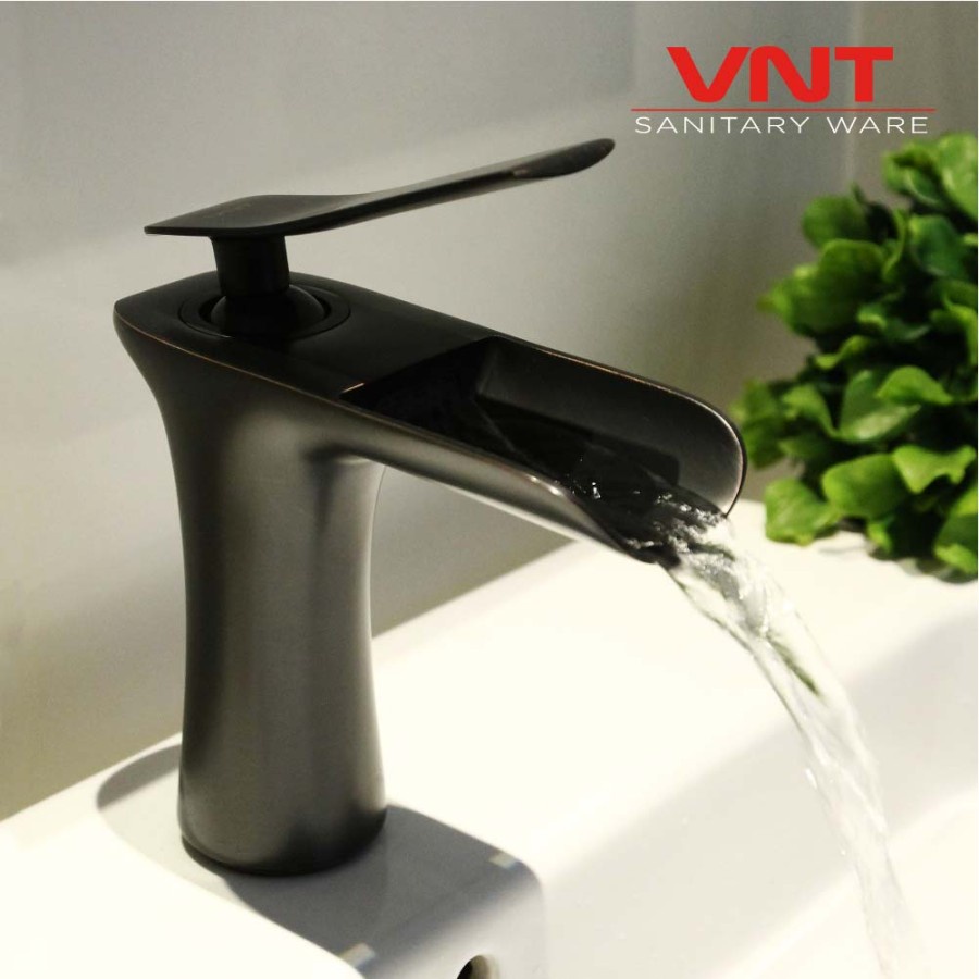 Kran Wastafel Hot &amp; Cold Black Basin Faucet Keran Hitam Doff Minimalis