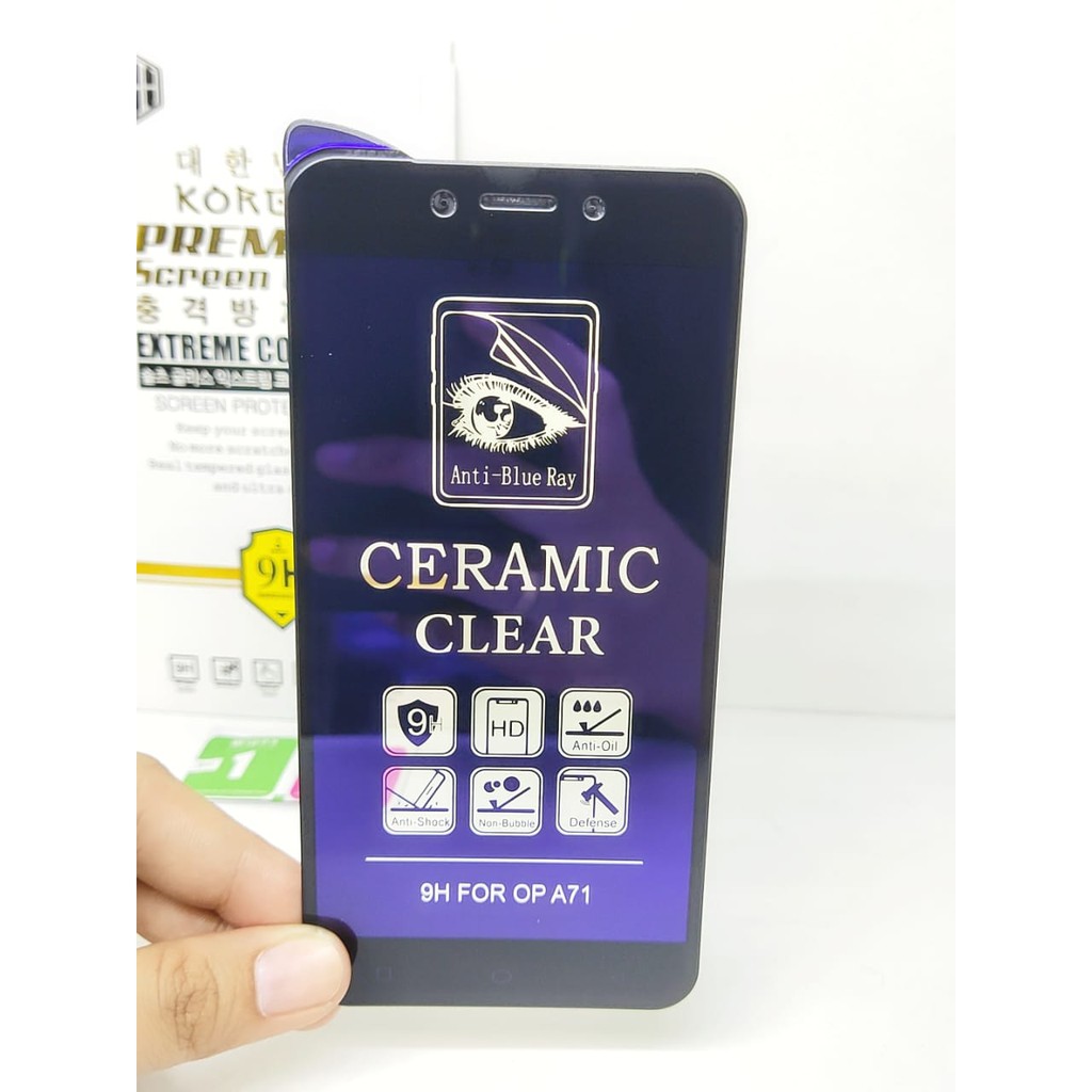 Ceramic CLEAR ANTI BLUE Oppo A71 5.2 inch Screen Protector Full Layar Anti Broken