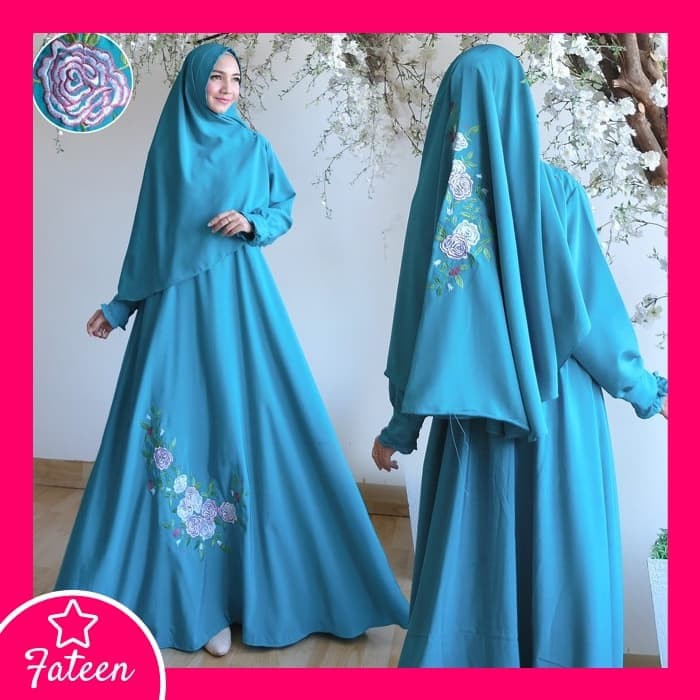 Baju Gamis Set Syari 316- Gamis Syari 316 - Putih