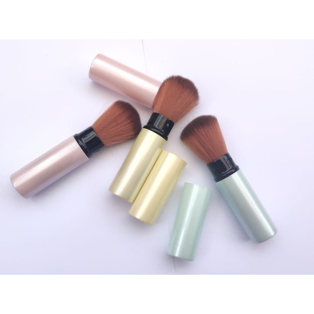 KUAS BLUSH ON BRUSH MAKE UP TELESCOPIC BEAUTY FOUNDATION BENTUK LIPSTICK TABUNG