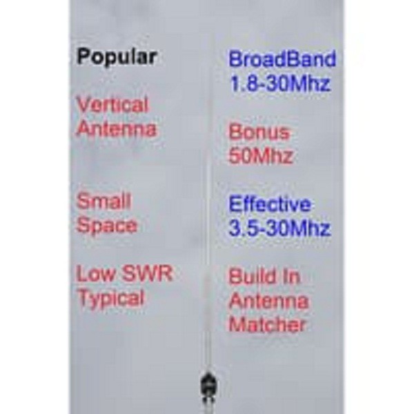 Vertical HF Antena SSB Antenna Yaesu Icom Kenwood Alinco 1.8-30Mhz