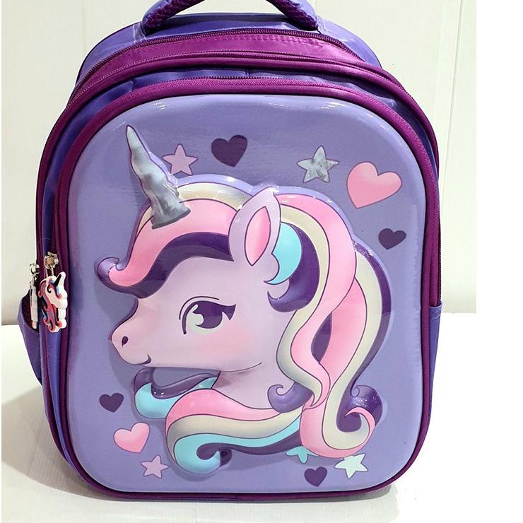 Terjangkau - Tas Ransel Anak Sekolah TK Anak Perempuan Cantik Glossy Rambut Pirang Cetar Gogo Kuda P