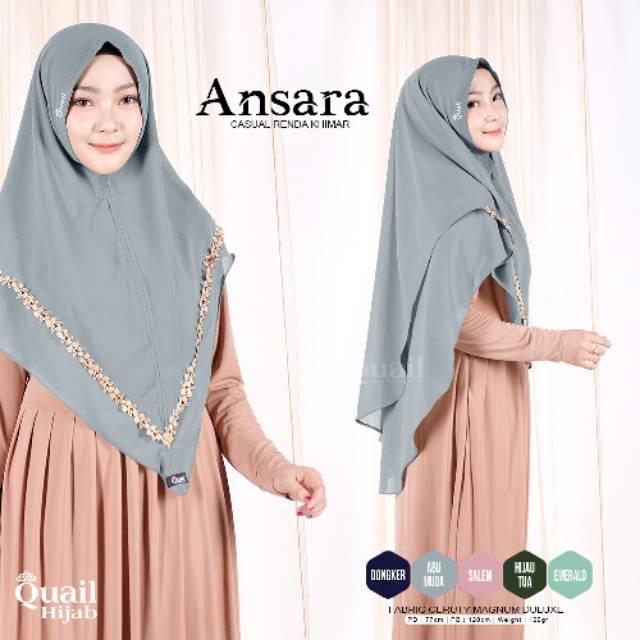 ANSARA QUAIL HIJAB | ORIGINAL QUAIL HIJAB | Khimar Abu | Khimar Quail | Khimar Pinguin