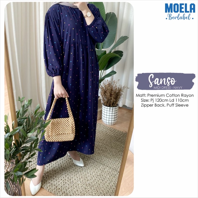 Sanso Midi Dress - By Moela