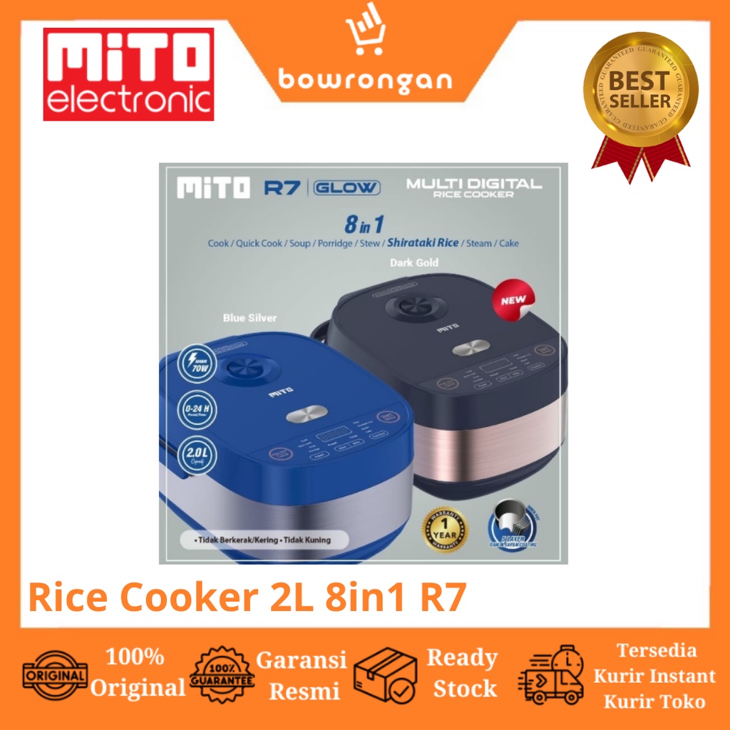 mito mitochiba digital rice cooker magic com 2l glow 8in1 r7